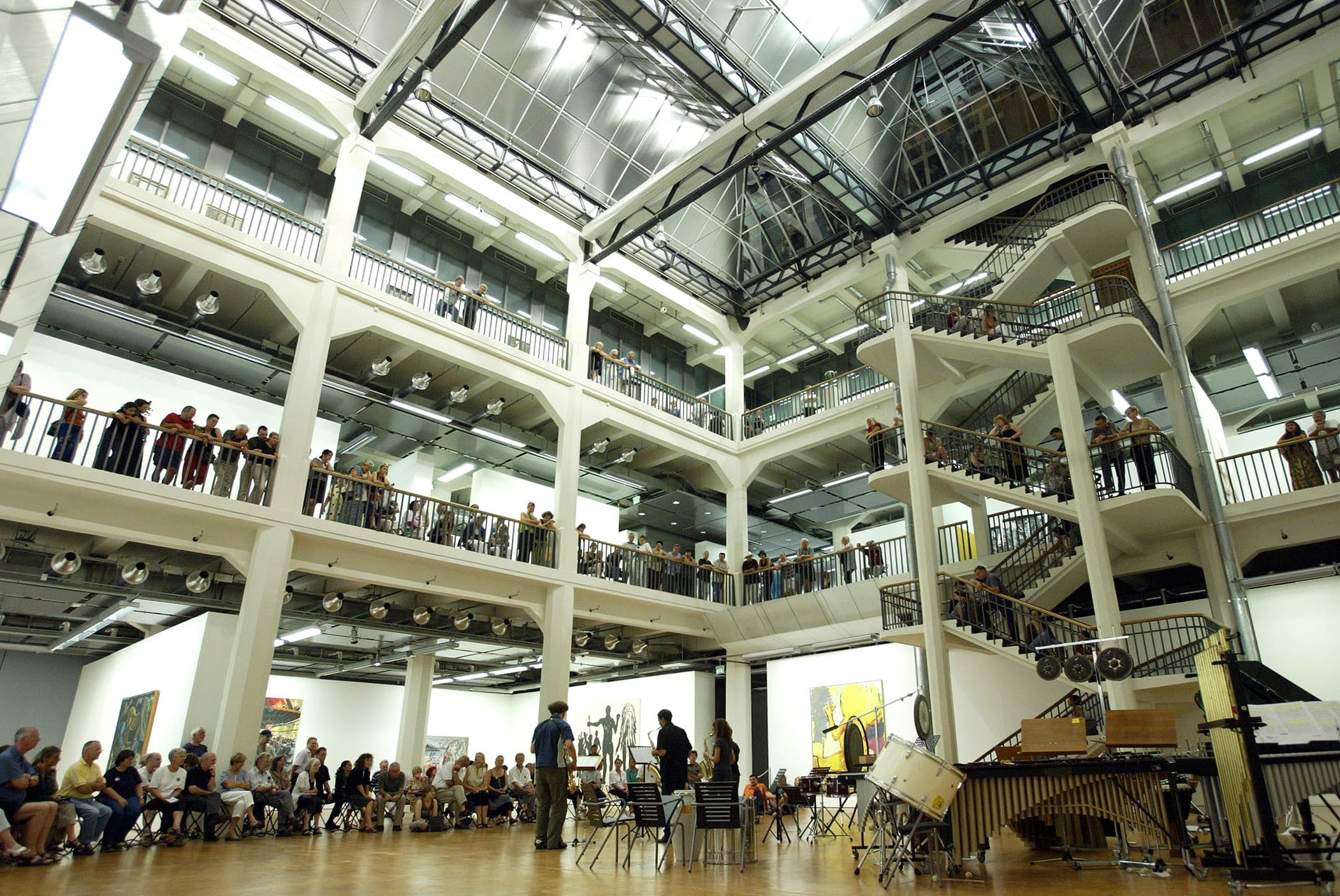 Gebäude von innen des Kunstmuseum Karlsruhe