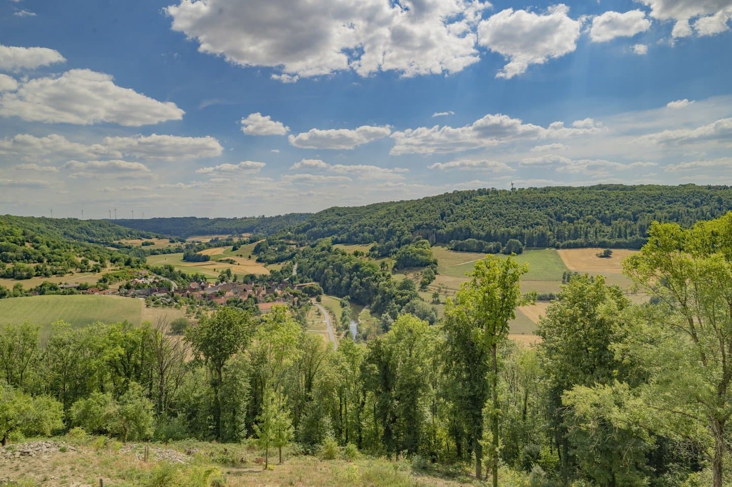 Blick von Langenburg ins Jagsttal