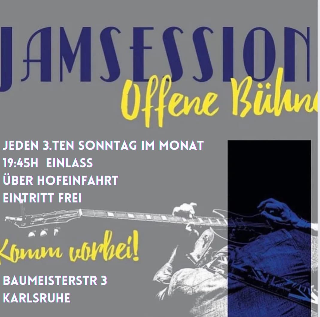 Jam Session in der Stadtmitte Karlsruhe - Poster