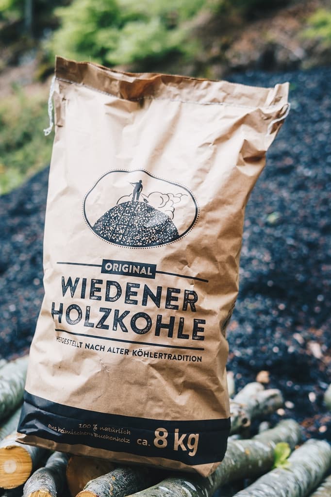 Wiedener Holzkohle verpackt