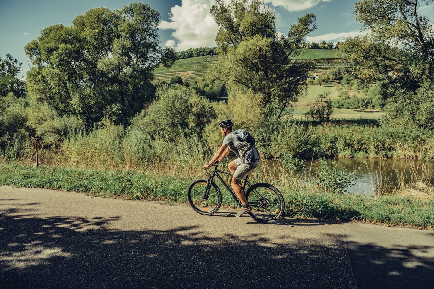 Radfahrer am Kocher