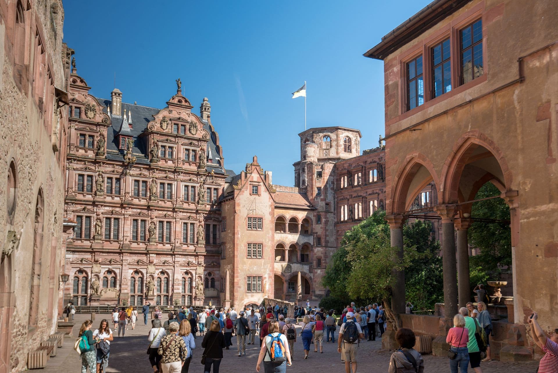Inner courtyard of Heidelberg Castle.