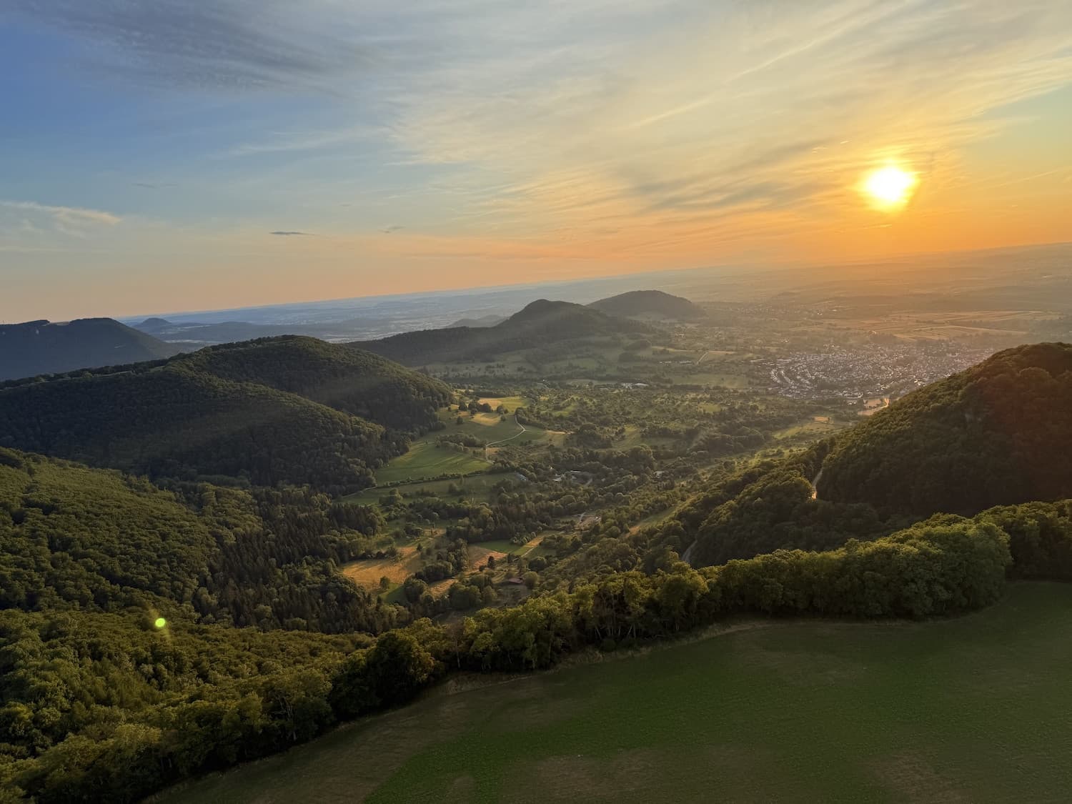 Sonnenuntergang in Richtung Stuttgatz