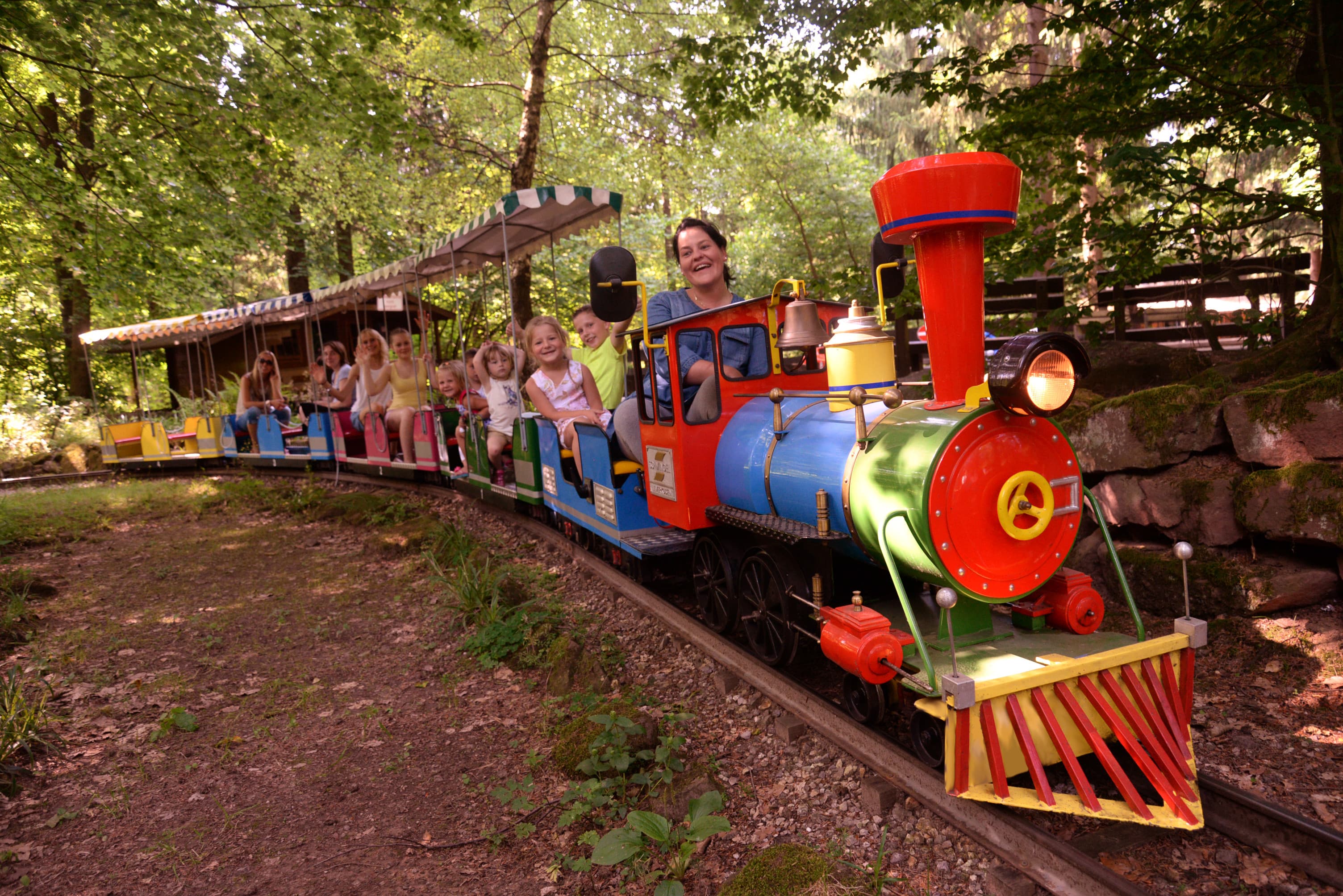Group on the moving railway