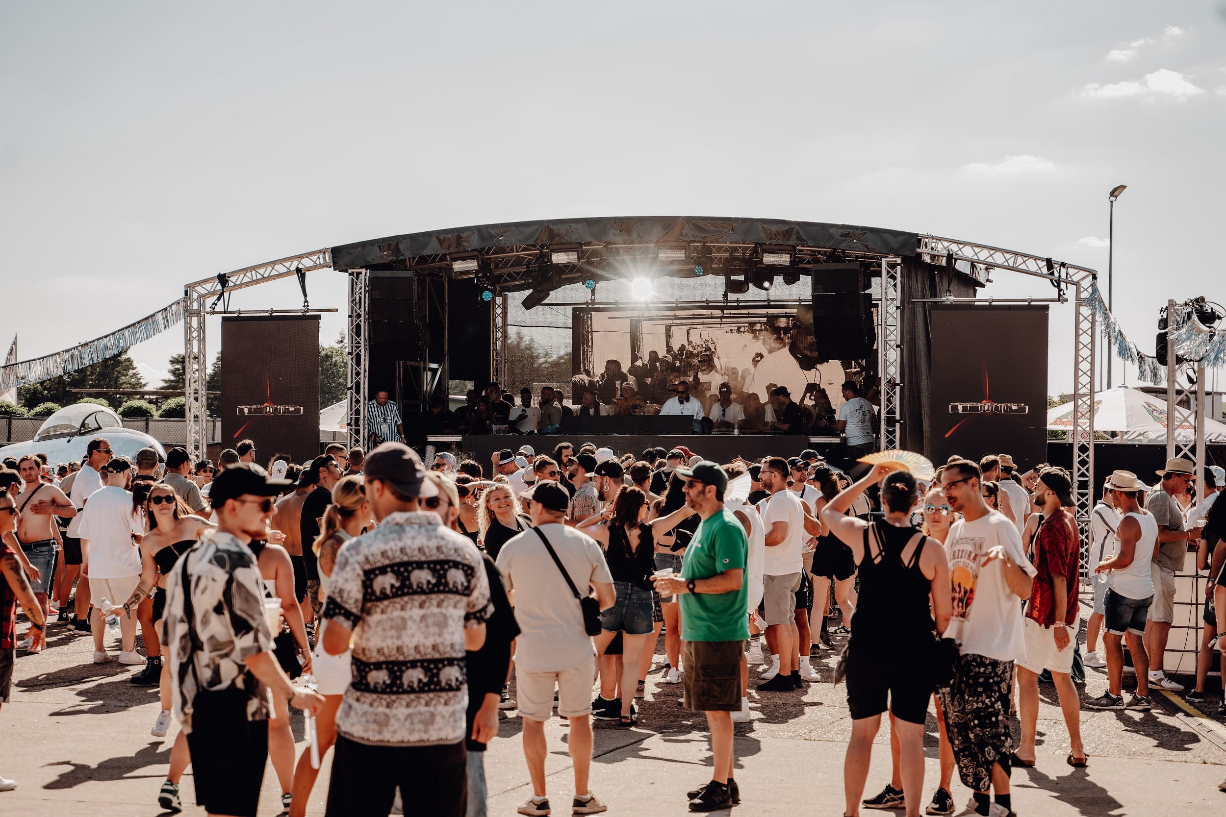People in front of the OpenAir stage