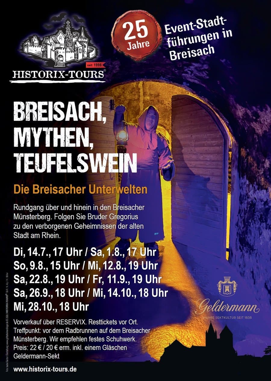 Plakat Breisacher Unterwelten, Juli-Oktober 2026
