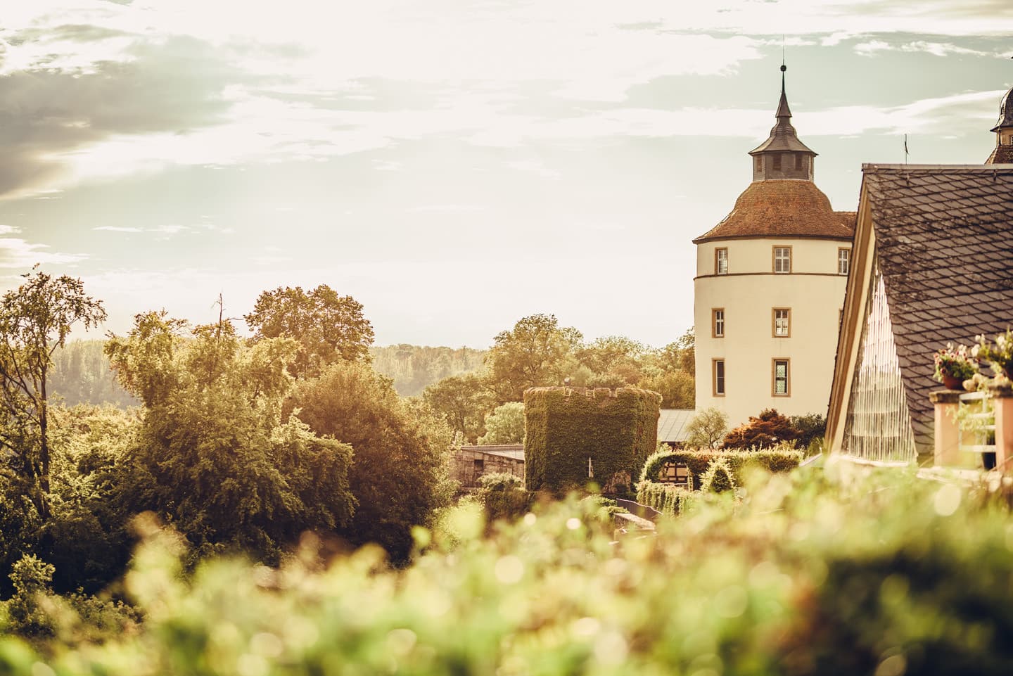 Turm von Schloss Langenburg - Kocher-Jagst-Radweg Etappe 5