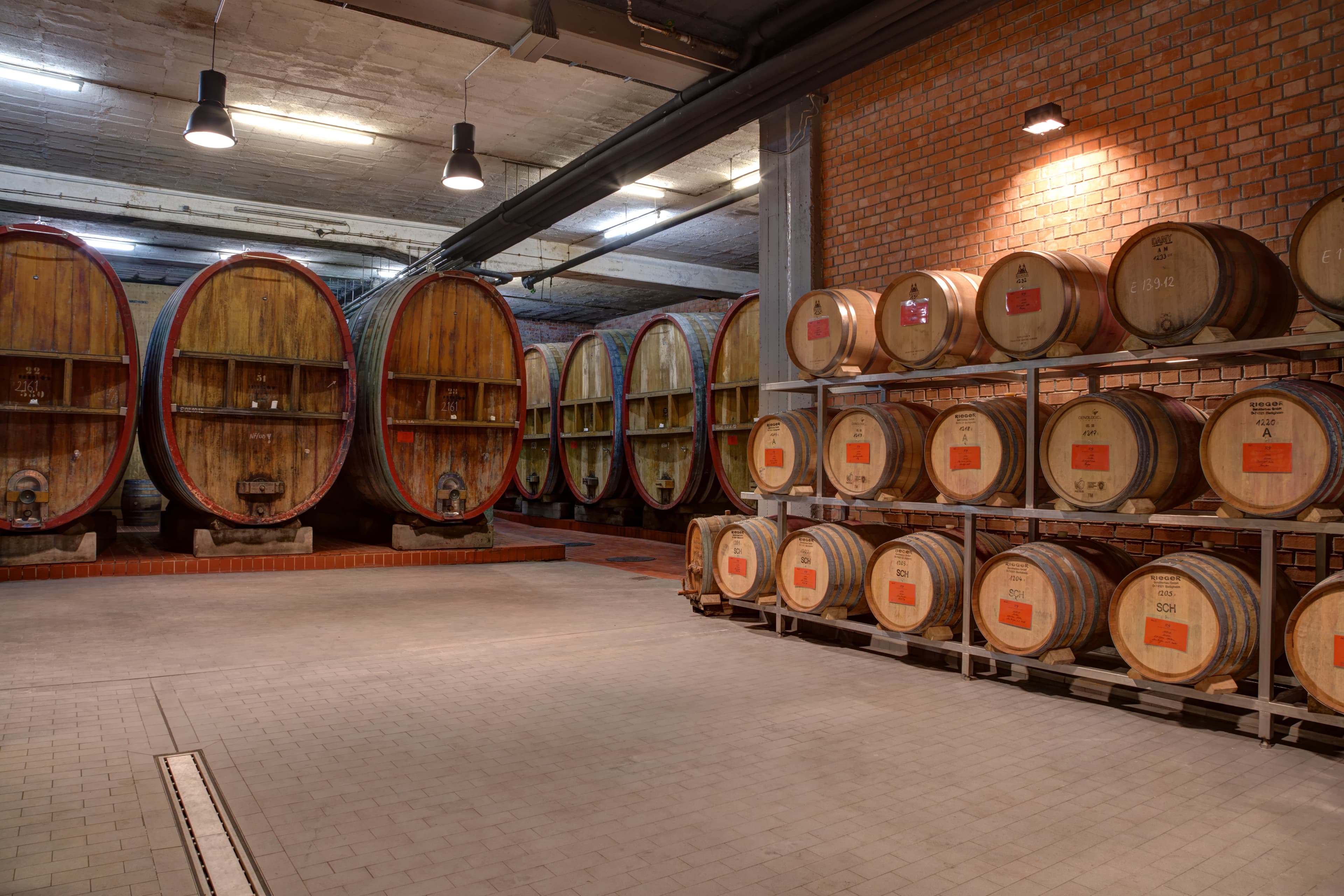 Wooden barrel cellar